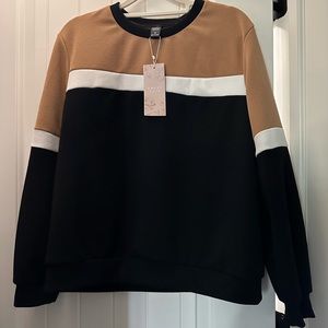 Color Block Drop Shoulder Sweathshirt